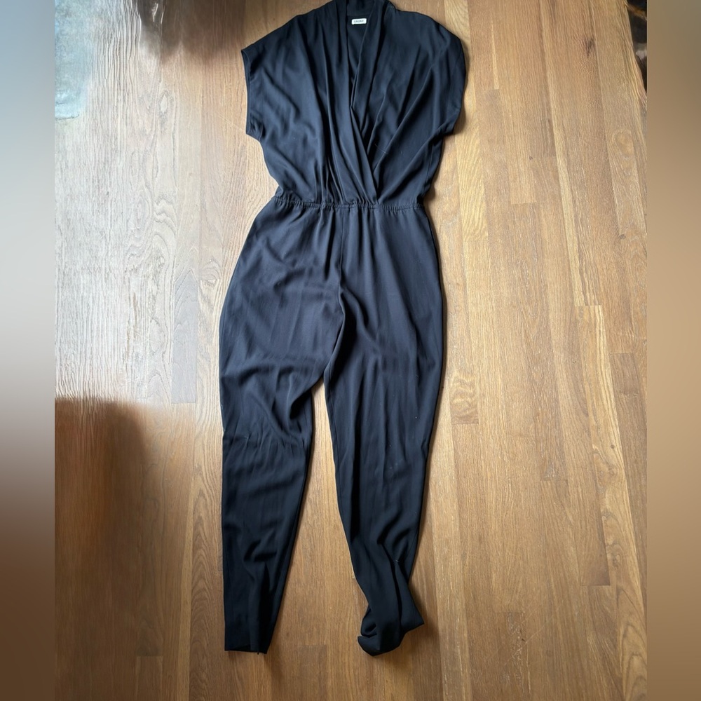 L’agence Jumpsuit Black Woven Knit Women Sz 8